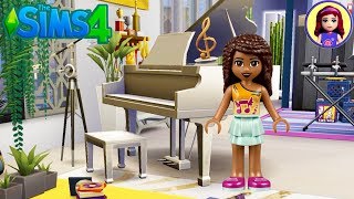 Lets Build Lego Friends Andrea a Popstar Apartment  Sims 4 [upl. by Naanac]