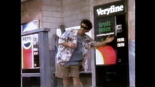 1991  Veryfine Juice  Vending Machine Guy Commercial [upl. by Hamner]