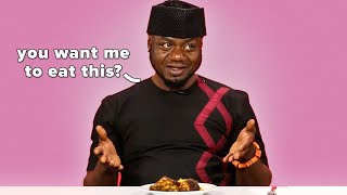 West African Uncles Try Each Others Spiced Meat Suya [upl. by Paske]