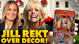 Jill Biden Decorates The White House like a CIRCUS for Christmas America DEMANDS We Want MELANIA [upl. by Orgel135]