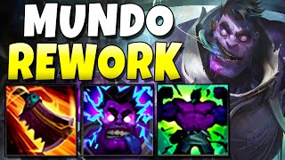 Dr MUNDO REWORk GAMEPLAY TANKIEST CHAMPION EVER League of Legends [upl. by Ahseiyn876]