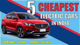 5 Most Affordable Electric Cars In India 2022  5 Budget Electric Cars Available In India [upl. by Nybor]