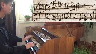 J S Bach  Invention 10 in G major BWV 781 with scrolling score [upl. by Atalante]