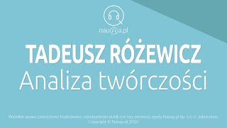 TADEUSZ RÓŻEWICZ – analiza twórczości – streszczenie i opracowanie lektury  nauqa [upl. by Akla]