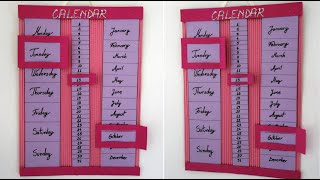 How to make wall calendar  DIY perpetual calendar  Easy paper crafts  Maison Zizou [upl. by Naimad]