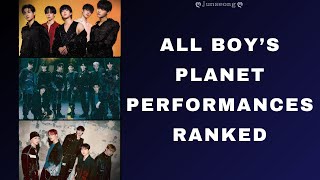 MY RANKING OF ALL BOY PLANET PERFORMANCES  ღ 𝕁𝕦𝕟𝕤𝕖𝕠𝕟𝕘 ღ [upl. by Heer]