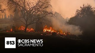 Thompson Fire hits homes in Oroville area of Butte County [upl. by Enar]