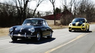 1964 Porsche 356 vs 2014 Volkswagen Beetle GSR  THEN VS NOW [upl. by Ralf]