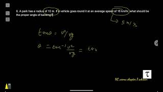 HC VERMA CHAPTER 7 QUESTION 6CIRCULAR MOTION [upl. by Ethelda350]