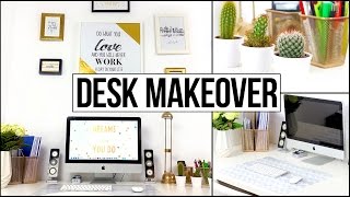 DIY SCHREIBTISCH MAKEOVER im PINTEREST STYLE  TheBeauty2go [upl. by Brenza]