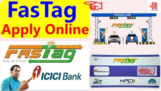 How To Apply FASTag Online  ICICI bank ka fastag kaise banaye [upl. by Redienhcs]