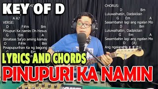 PINUPURI KA NAMIN LYRICS amp CHORDS KEY OF D [upl. by Sakovich]