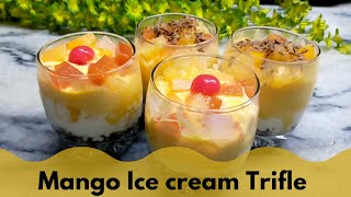 Mango Ice cream Trifle  Mango Delight Recipe  HiFas Kitchen [upl. by Ahsap]