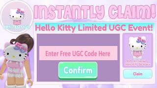 Instant Claim Codes  50th Anniversary Hello Kitty Backpack  Roblox My Hello Kitty Cafe  Riivv3r [upl. by Sorrows603]