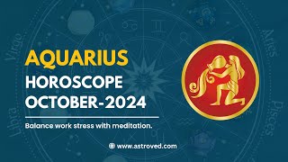 Aquarius October 2024 Monthly Horoscope Predictions October 2024 Horoscope  Astrology October 2024 [upl. by Adamo]