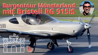 Burgentour im Münsterland mit einer Bristell RG Rotax 915iS  Ultraleichtflugzeug  NG5 [upl. by Sura]