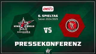 Starbulls Rosenheim vs Eispiraten Crimmitschau  Pressekonferenz [upl. by Yekcin]