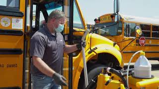 Cleaning a School Bus with the Kaivac NoTouch Cleaning System [upl. by Yllil263]