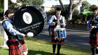 Wasatch amp District Pipe Band  Vivian Dearden  Amateur Bass Drum March  Pleasanton CA 2013 [upl. by Merriman]