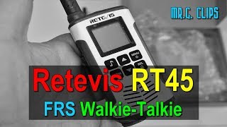 RETEVIS RT45  FRS  PMR446 WalkieTalkie Review [upl. by Nylsaj]