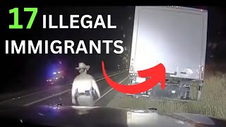 Bodycam Shows The Moment 17 Illegal Migrants Found Inside Lowes Truck [upl. by Jade]