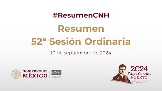 Resumen 52ª Sesión Ordinaria del Órgano de Gobierno 10 de septiembre de 2024 [upl. by Onitselec]