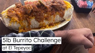 5lb Burrito Challenge at El Tepeyac in East LA [upl. by Ainesell]