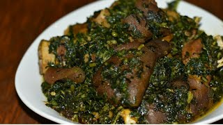 How to cook Edikang Ikong soup Calabar style Nigerian food [upl. by Wilkie]