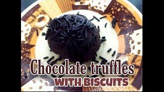 Easy Chocolate Truffles with Arrowroot biscuits  Delicious sweet recipe [upl. by Hanus]