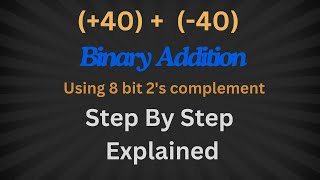 Binary Addition Using 2s Complement  Binary Addition 8 bit using 2s complement [upl. by Sera]