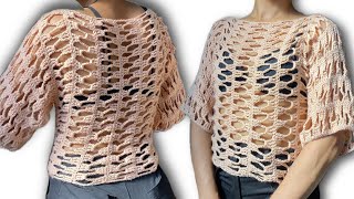 Crochet conmigo Blusa tejida en crochet [upl. by Ise560]