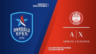 Anadolu Efes Istanbul  AX Armani Exchange Olimpia Milan Highlights  EuroLeague RS Round 30 [upl. by Othilie]