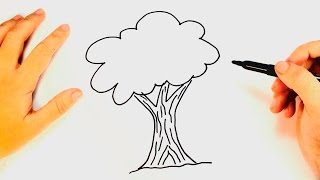 How to draw a Tree for kids  Tree Drawing Lesson Step by Step [upl. by Vikky280]