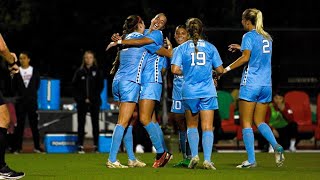 UNC Womens Soccer Tar Heels Run Through Wolfpack 40 [upl. by Ahsinna]