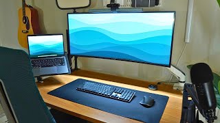 Aesthetic Minimal Home Office Desk Setup [upl. by Iphigeniah]