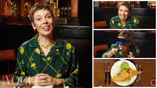 Olivia Colman Eats Bangers amp Mash Sticky Toffee Pudding and 4 Other British Dishes [upl. by Hadihsar]