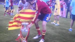 Spain 40 Italy Euro 2012 Final Celebration [upl. by Westmoreland]