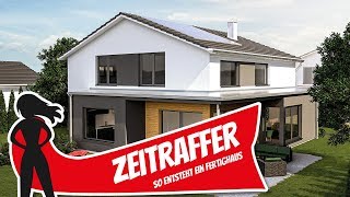 Hausbau Zeitraffer So entsteht ein Fertighaus  Hausbau Helden [upl. by Kiehl85]