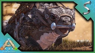 CHAINSAW OIL REFINERY HIGH LEVEL THORNY DRAGON TAME  Ark Scorched Earth Gameplay E3 [upl. by Econah]