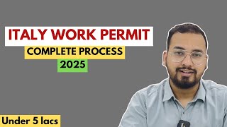 Italy Work Permit 2024  Step by Step Guide  in Hindi [upl. by Aivatco]