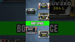 Boot Space Comparison  Tata Nexon vs Maruti Brezza vs XUV 3XO vs Kia Sonet vs Hyundai Venue [upl. by Wightman]