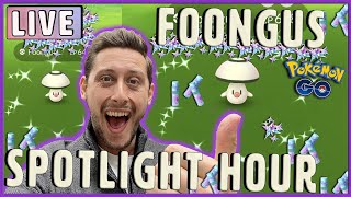 LIVE Shiny Foongus is STARDUST Spotlight Hour in Pokemon GO [upl. by Lanni]