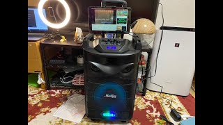 UNBOXING  MOUKEY TROLLEY KARAOKE SPEAKER  REVIEW [upl. by Grubb]