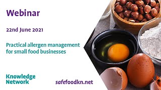 Learn about practical allergen management with safefood [upl. by Dnamra308]