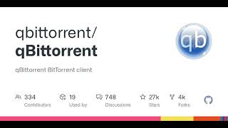 GitHub  qbittorrentqBittorrent qBittorrent BitTorrent client [upl. by Everard]