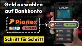 Geld auszahlen auf Pionex ✅ Euro Auszahlung auf Konto Schritt für Schritt Anleitung [upl. by Meriel]