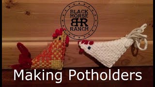 Weaving Loop Loom Potholders [upl. by Sairtemed765]