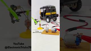 DC Motor Generator Powered by Auto Rickshaw  Remote Control Auto Rickshaw  DC Motor Life Hacks [upl. by Htrow]