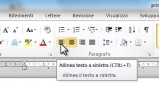 Allineamento del testo  Microsoft Word [upl. by Aifoz171]