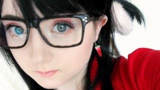 Cute Makeup For Glasses [upl. by Garrot171]